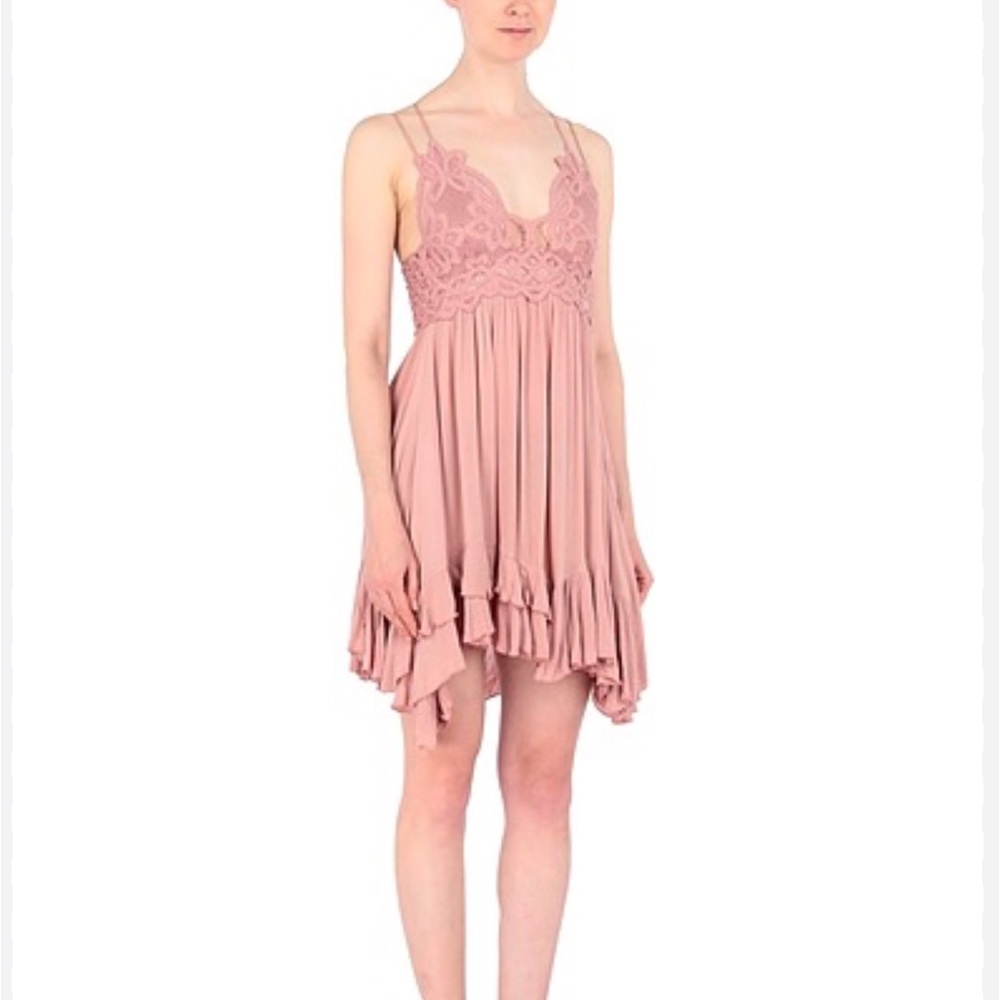 Free People Pink Adella Slip Dress